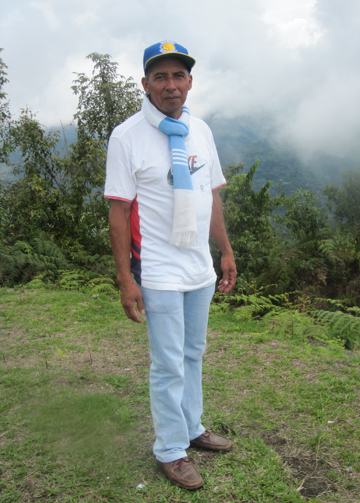 Fernando Salazar Calvo appears in this June 2014 photograph. He was murdered on April 7, 2015, apparently in connection with his work to maintain indigenous control of mining activities on the Cañamomo Lomaprieta Indigenous Reservation in northwestern Colombia . Photo credit: Viviane Weitzner / Forest Peoples Programme.