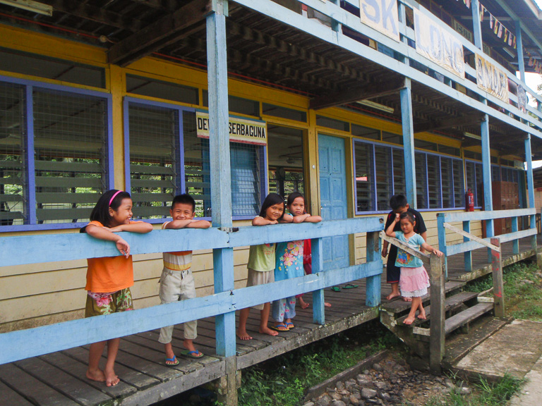 A school in the village of Long Anap, along the Baram River. The village would be flooded if the Baram Dam is built. Photo courtesy of Bruno Manser Fonds.