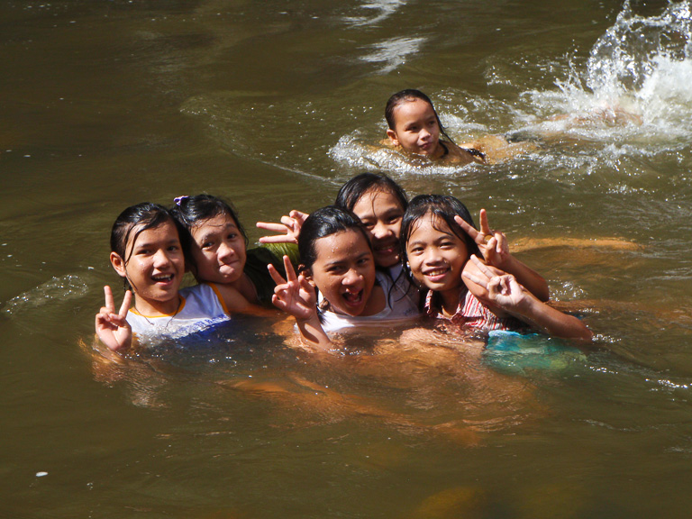 Children swim in the Baram River. Photo courtesy of Bruno Manser Fonds.