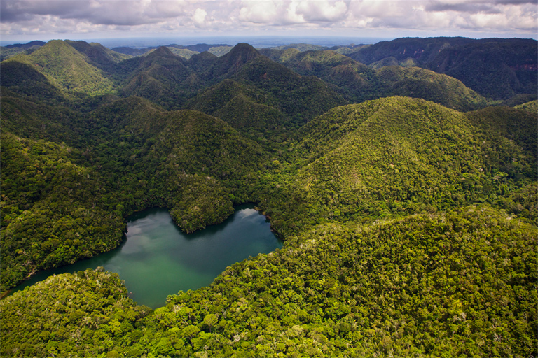 Sierra del Divisor Range. The isolated Sierra del Divisor Mountain Range is home to a range of attitudinal gradient and micro-climates that foster high levels of biodiversity. Photo credit CEDIA. Photo caption courtesy of Rainforest Trust.
