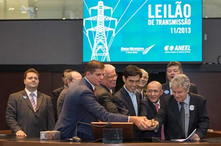 The first auction of the Belo Monte transmission line. State Grid is a Chinese state-owned company that will play a major role in the construction of that Brazilian power line. Photo courtesy of State Grid