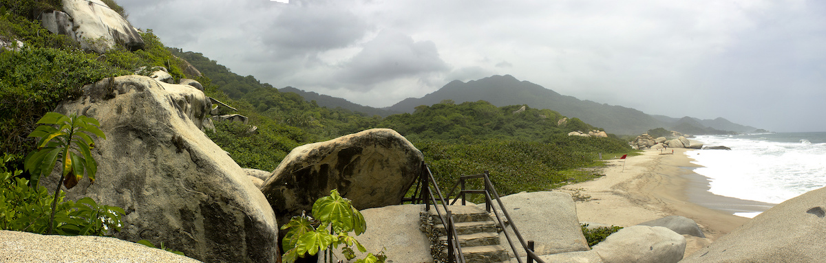 Tayrona National Natural Park on Columbia’s Caribbean coast, where the company operating tourist concessions been accused of land grabbing and controversial development. Photo by Carlos Andrés Reyes.