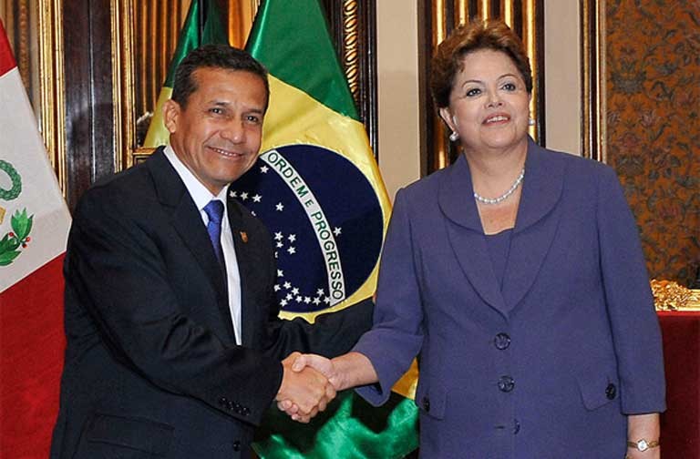 Brazil’s Dilma Rousseff meets with Peru’s President Ollanta Humalal. Photo courtesy of Agência Brasil (ABr)