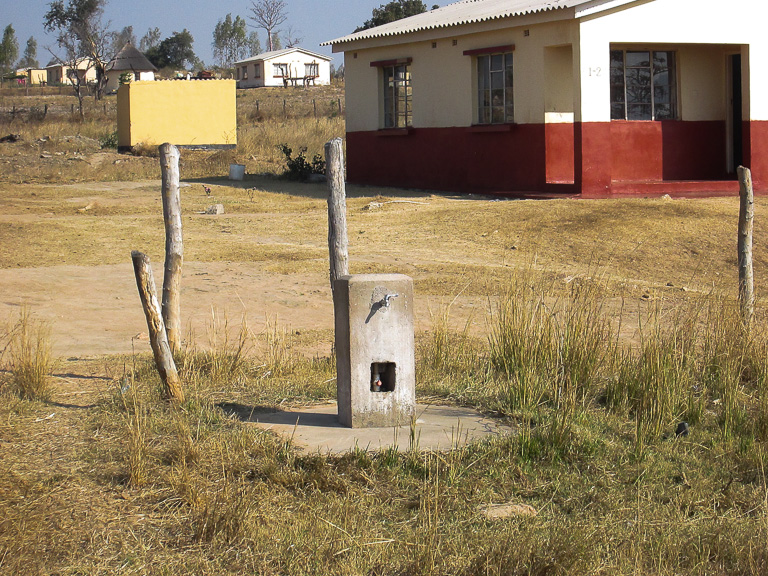 Some sections of ArdaTransau have spigots for communal use, but most families cannot afford the $5 fee, plus additional fines if they are caught watering more than three garden beds, according to the Centre for Research and Development. Photo by CRD.