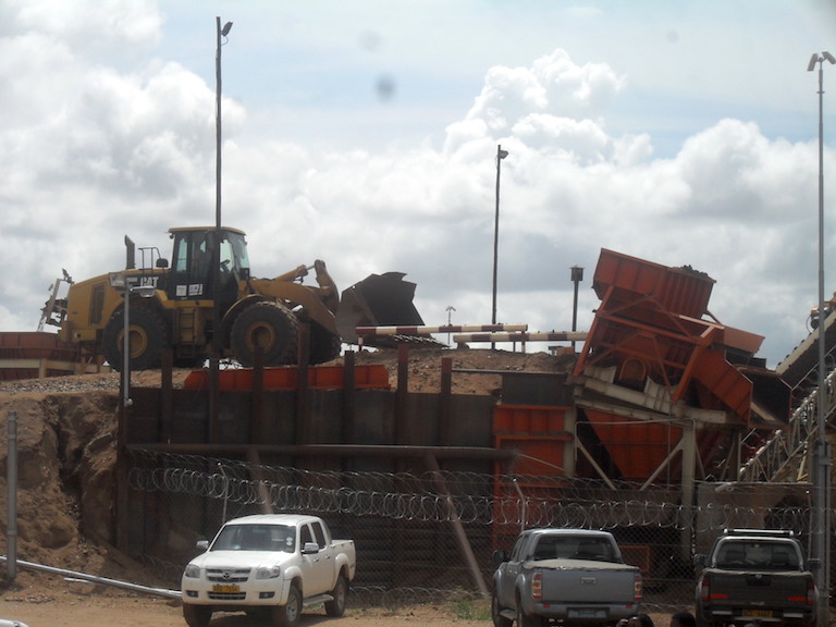 Mining equipment at the Marange diamond fields. Photo by Andrew Mambondiyani.