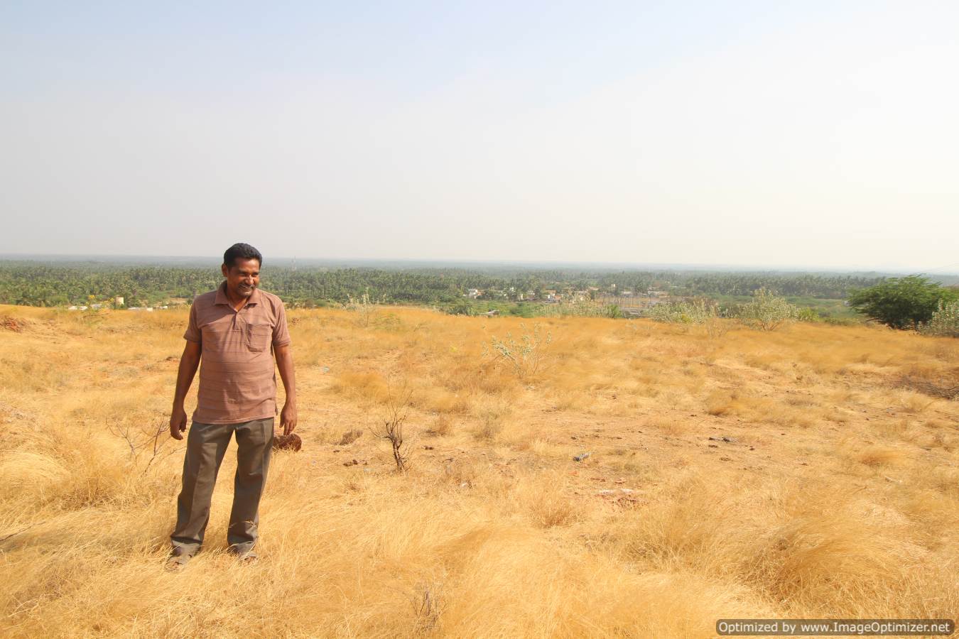 The environmental activist S. Mugilan near his home in Chennimalai, Tamil Nadu. Photo by Sibi Arasu.