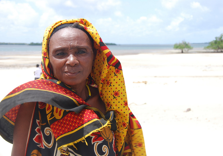 An Aweer woman stands near a mangrove forest and coastline in Lamu, Kenya, that a community conservation project is working to preserve. Photo courtesy of USAID/Flickr. 