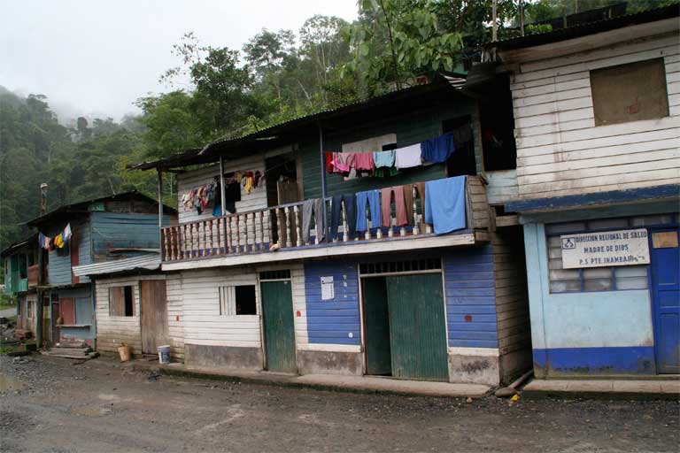 Residents of the small town of Inambari would have been relocated, according to plans for the proposed, now cancelled, Inambari dam. Photo © Barbara Fraser