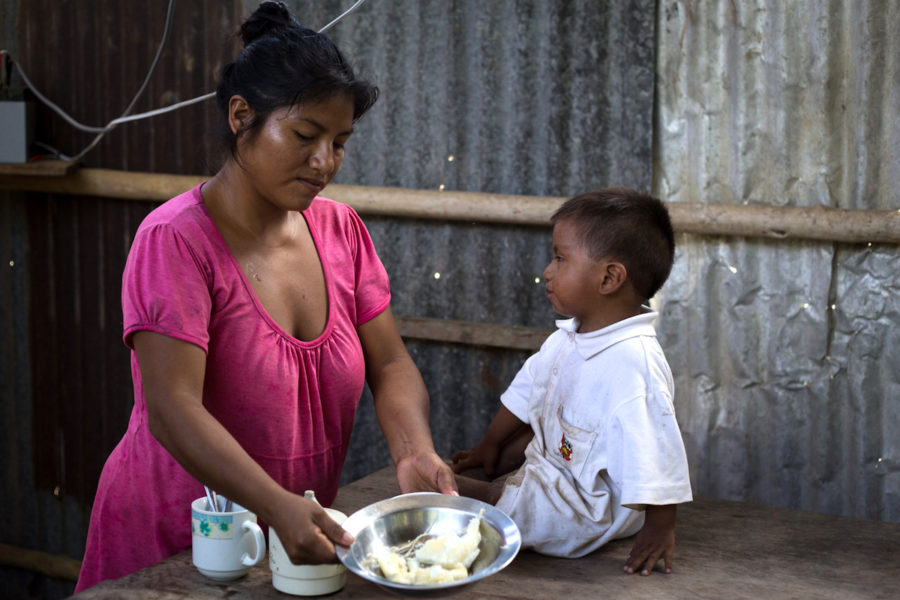 Levita prepares food for her two-year-old son in her kitchen in Temashnum. Photo by Brett Monroe Garner.