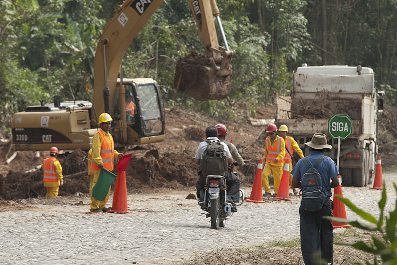 Construction on a section of the TIPNIS Highway, also known as the Villa Tunari San Ignacio de Moxos highway. Photo by Manuel Seoane under a Creative Commons CC BY-NC-ND 2.0 license