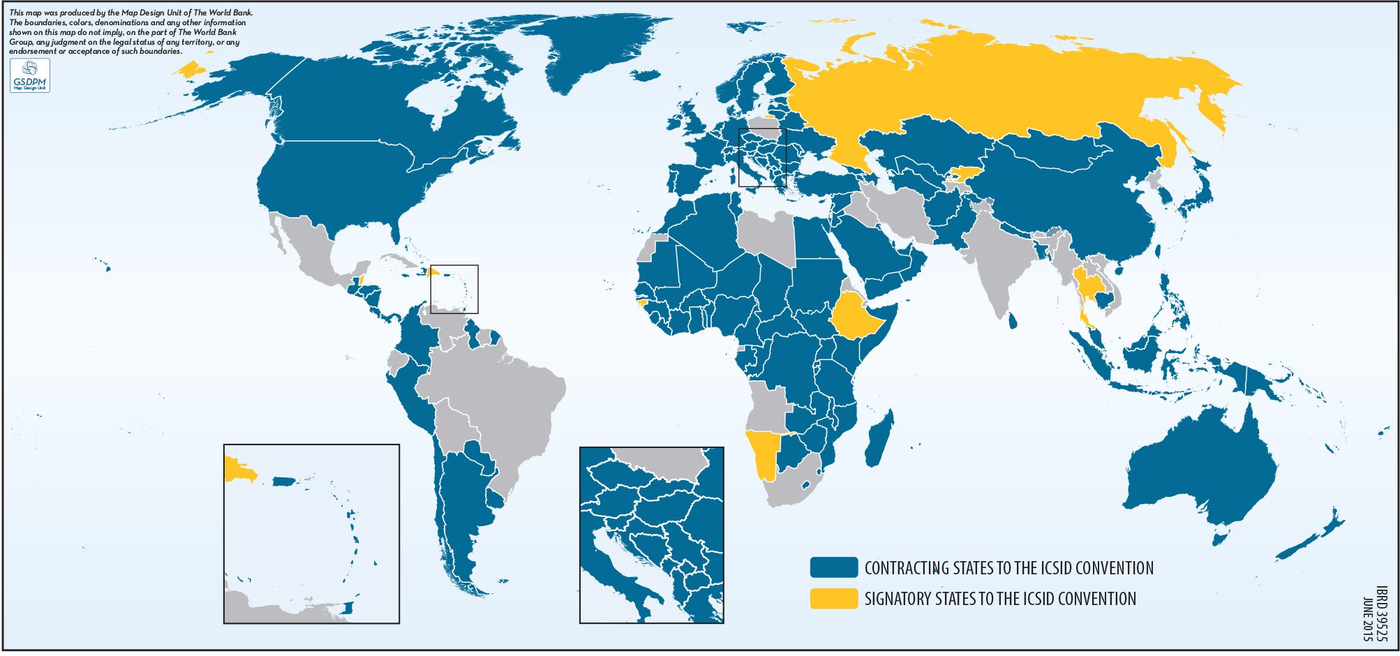 ICSID Contracting States Map