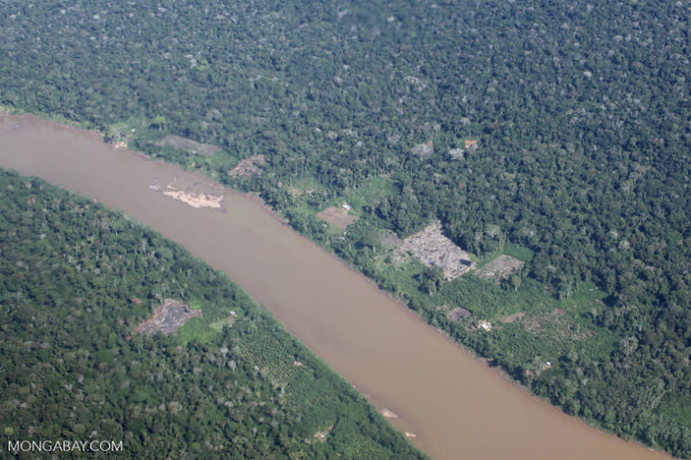 An aerial view of deforestation in the Peruvian Amazon. Photo by Rhett A. Butler