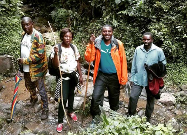 One of the criteria to apply for community forestland tenure is creating a map of the forest. This past October 2016 the Congolese NGO Strong Roots worked alongside traditional leaders and community members to map the boundaries of their forest. The next step will be to train community members to monitor wildlife (gorillas, birds and amphibians), as well as vegetation, and to create and implement a community conservation plan. Photo by Sarah Tolbert